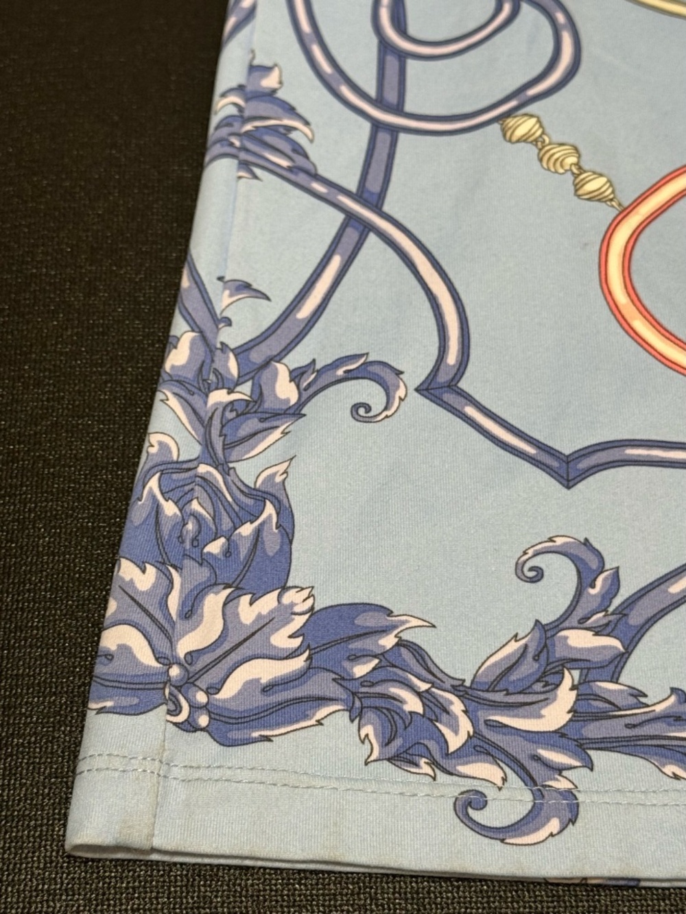 J. McLaughlin Blue Equestrian Scarf Print Halter Maxi Dress Size S Resort - Picture 4 of 11